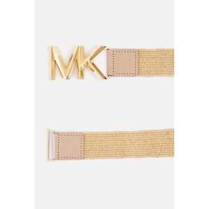 Michael Kors Straw Belt MK Logo Buckle Tan Beige Women's Accessory‎ NWT $98